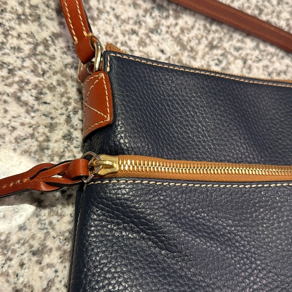 Dooney and Bourke leather crossbody, Navy - Picture 2 of 6